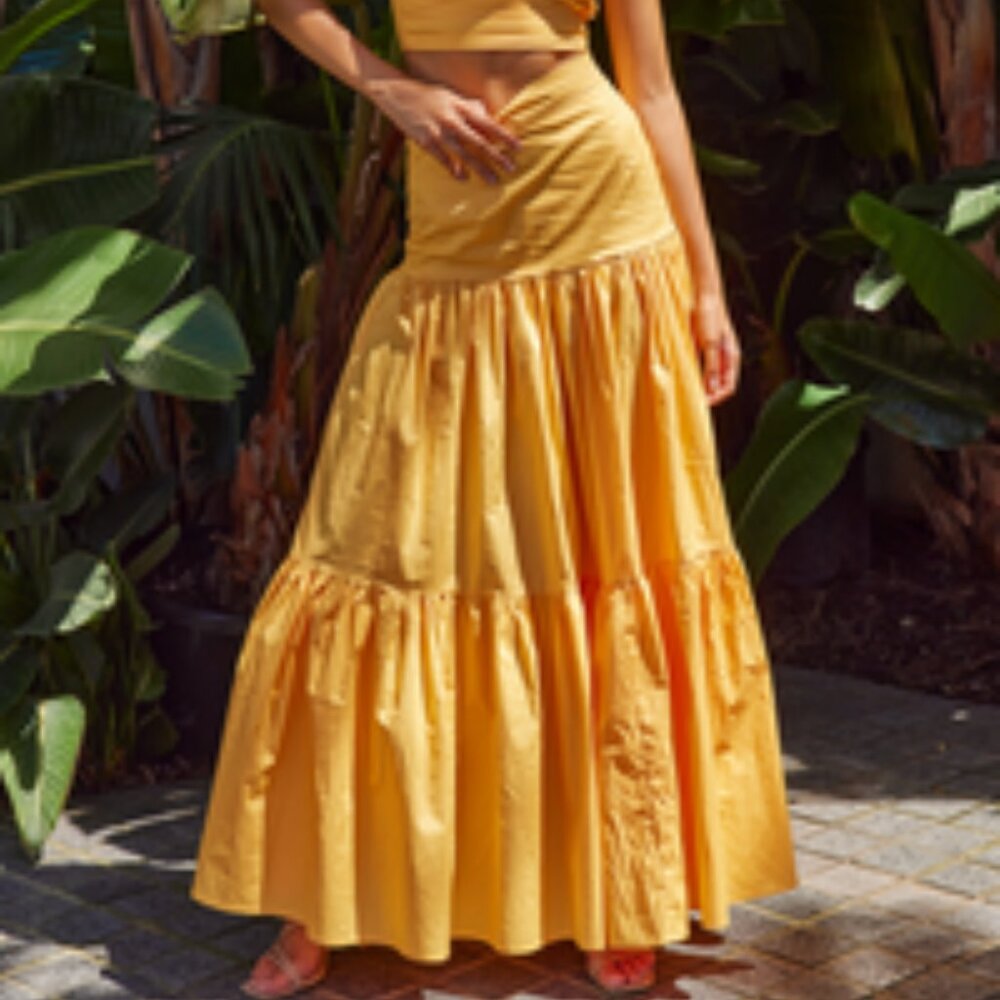 YELLOW MAXI SKIRT * BTQ * NWT